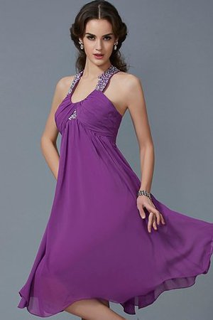 Prinzessin Ärmelloses Empire Taille Chiffon Abendkleid mit Nackenband