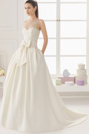 Sweep Zug Extravagantes Exklusive Brautkleid mit Tiefer Taille ohne Ärmeln - Bild 1