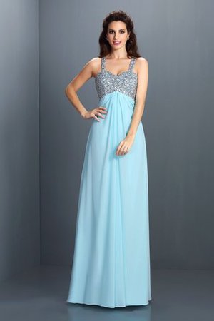 Normale Taille Breiter Träger Spaghetti Träger Sittsames Abendkleid aus Chiffon - Bild 1