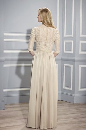 Drapiertes Schlichtes Romantisches Ballkleid mit Halben Ärmeln mit Knöpfen - Bild 2