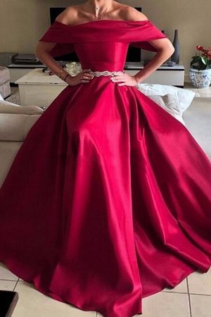 Normale Taille A-Linie Prinzessin Blendend Bodenlanges Ballkleid mit Schleife mit Gürtel