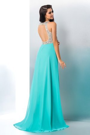 A Linie Prinzessin Schaufel-Ausschnitt Normale Taille Ballkleid aus Chiffon - Bild 2