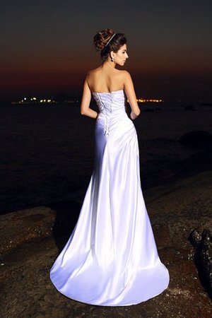 Empire Taille Satin Strand Brautkleid mit Rücken Schnürung mit Herz-Ausschnitt - Bild 2