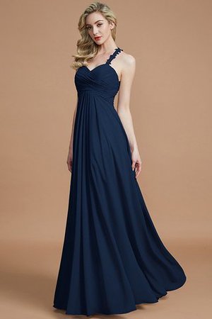 Reißverschluss Normale Taille A-Linie Chiffon Gerüschtes Brautjungfernkleid - Bild 16