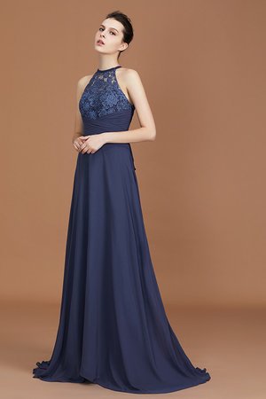 A linie Prinzessin Normale Taille Engelwurz Brautjungfernkleid aus Chiffon mit Bordüre - Bild 5