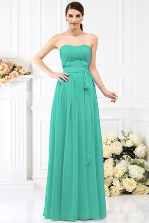 Prinzessin Chiffon A-Line Trägerloser Ausschnitt Brautjungfernkleid mit Gürtel - Bild 15