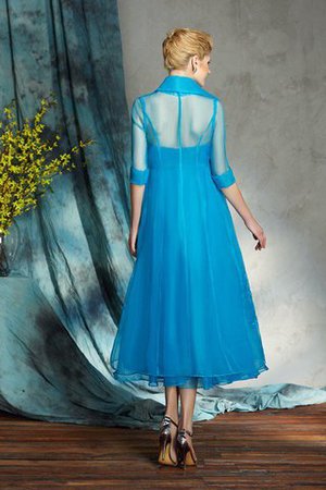 Organza Ärmellos Prinzessin Brautmutterkleid mit Empire Taille mit Applikation - Bild 2