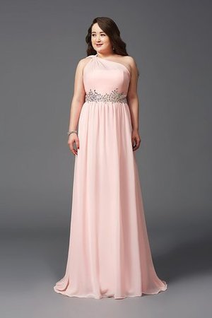 Ärmelloses A Linie Reißverschluss Prinzessin Chiffon Ballkleid - Bild 4