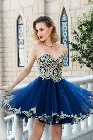 Prinzessin Herz-Ausschnitt Ärmelloses Normale Taille Mini Ballkleid - Bild 5