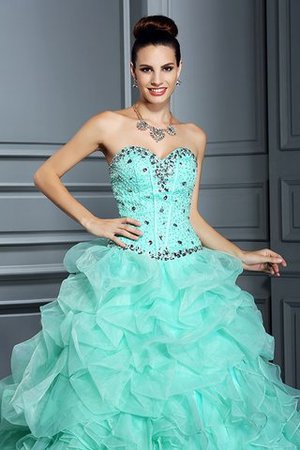 Empire Taille Duchesse-Linie Herz-Ausschnitt Anständiges Partykleid aus Organza - Bild 7