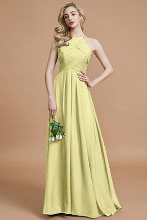 Reißverschluss Ärmelloses Chiffon A-Linie Normale Taille Brautjungfernkleid - Bild 13