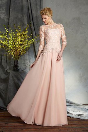 Chiffon Reißverschluss A-Line Sittsames Brautmutterkleid mit Applikation - Bild 4