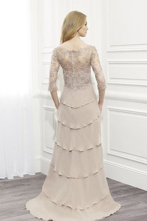 Schaufel-Ausschnitt Extravagantes Formelles Ballkleid aus Chiffon mit Kreuz - Bild 2