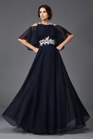 Prinzessin Empire Taille Halbe Ärmeln Anständiges Brautmutterkleid mit Applikation