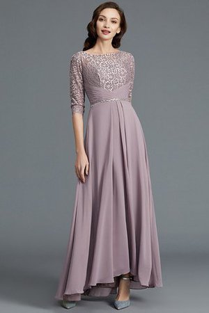 Ärmelloses A-Line Natürliche Taile Halbe Ärmeln Chiffon Brautmutterkleid - Bild 3