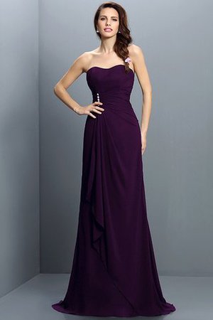 Drapiertes Empire Taille Meerjungfrau Stil Chiffon Brautjungfernkleid ohne Ärmeln - Bild 13