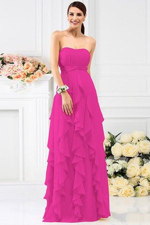 Trägerlos a linie Chiffon Prinzessin Sittsames Brautjungfernkleid - Bild 11