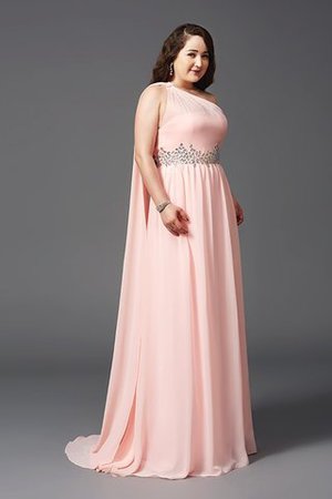 Ärmelloses A Linie Reißverschluss Prinzessin Chiffon Ballkleid - Bild 5