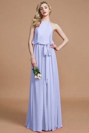 A-Linie Prinzessin Ärmellos Brautjungfernkleid mit Schleife aus Chiffon - Bild 22