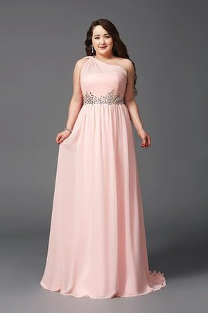 Ärmelloses A Linie Reißverschluss Prinzessin Chiffon Ballkleid - Bild 3