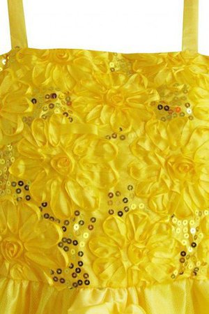 A-Line Plissiertes Reißverschluss Mini Blumenmädchenkleid mit Schmetterlingsknoten - Bild 2