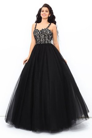 Normale Taille Duchesse-Linie Spaghetti Träger Sittsames Bodenlanges Partykleid - Bild 4