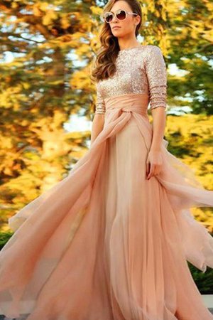 Juwel Ausschnitt Chiffon Elegantes Stilvolles Abendkleid ohne Ärmeln