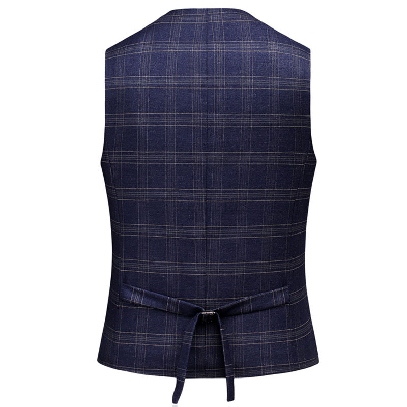 3 Stücke Plaid Herren Anzüge One Button Formalen Geschäfts