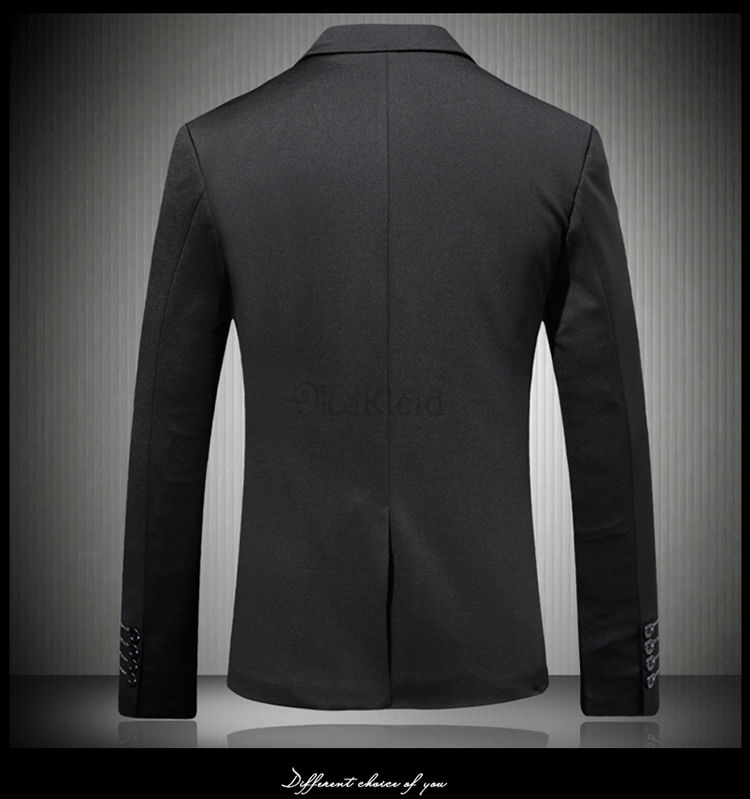 Männliche Blazer Jacke Mode Boutique Business Zugeknöpft Mantel