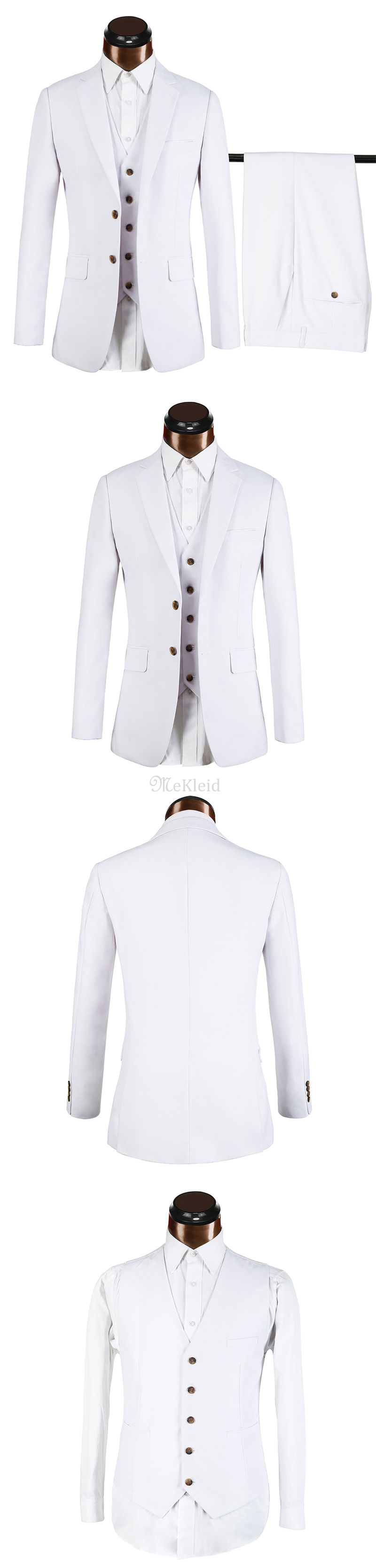 Business Jacke + Pants + Weste Anzüge 3 Stücke Männer Männer Hochzeit Neue Männer