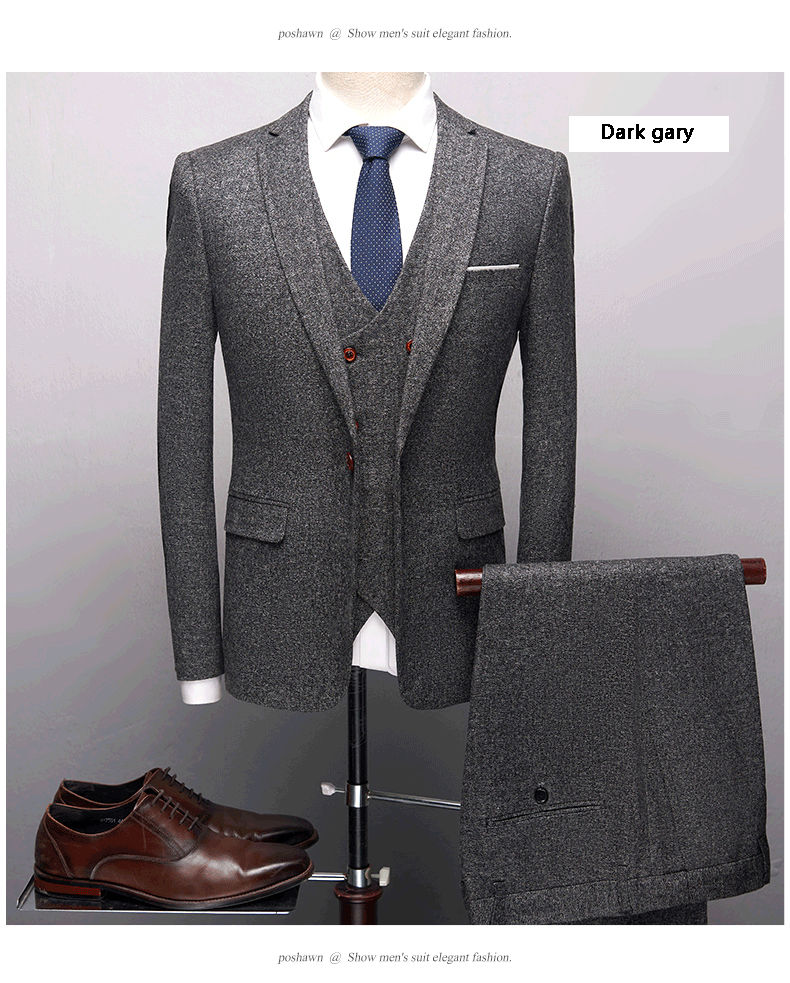 Herbst Und Winter Jacke + Hosen + Weste Hohe Qualität Anzug 3 Stücke Asiatische