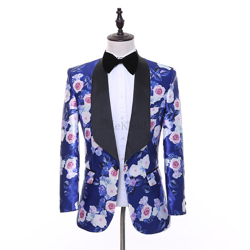 Floral Blazer Koreanische Terno Slim Fit Hochzeit Kleidung