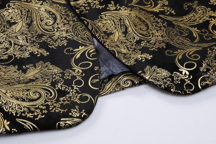Floral Designermarke Blazer Masculino Gold Mode Lässig
