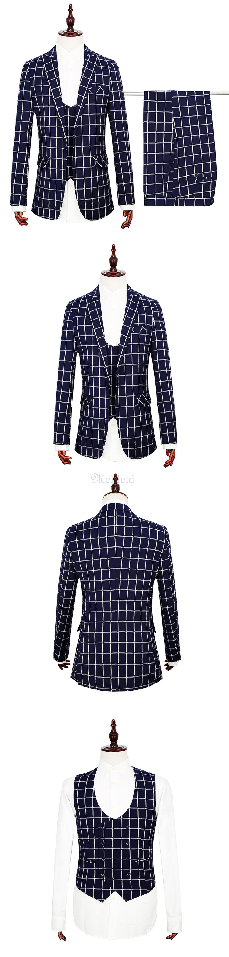 Männlichen Business Casual Plaid Anzüge Europa Hohe Qualität Männer Blazer