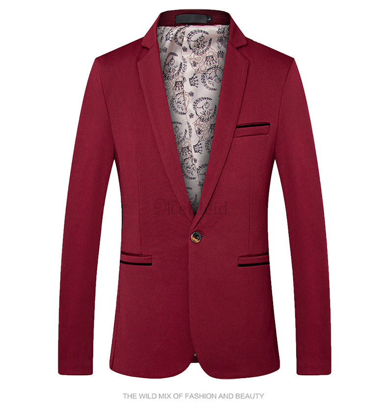 Männer Plus Größe Anzüge Blazer Slim Fit Jacke Mode Herbst