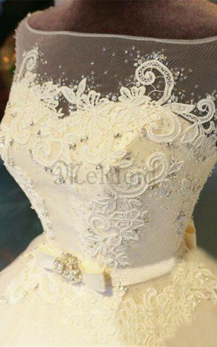 Organza Duchesse-Linie Kurzes Bodenlanges Brautkleid mit Reißverschluss