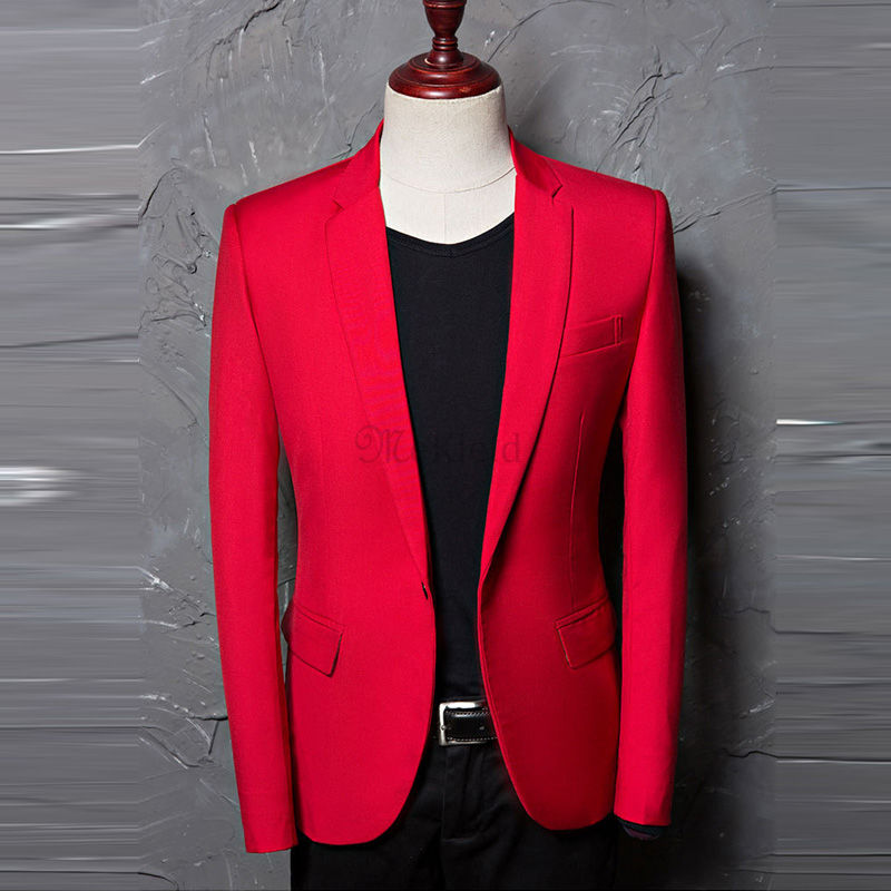 Kostüm Homme Gedruckt Red Männer Casual Mode Männer - Bild 1