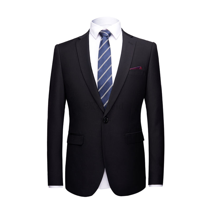 Grau Asiatische Casual Schwarz Business Formale Slim Fit Anzug