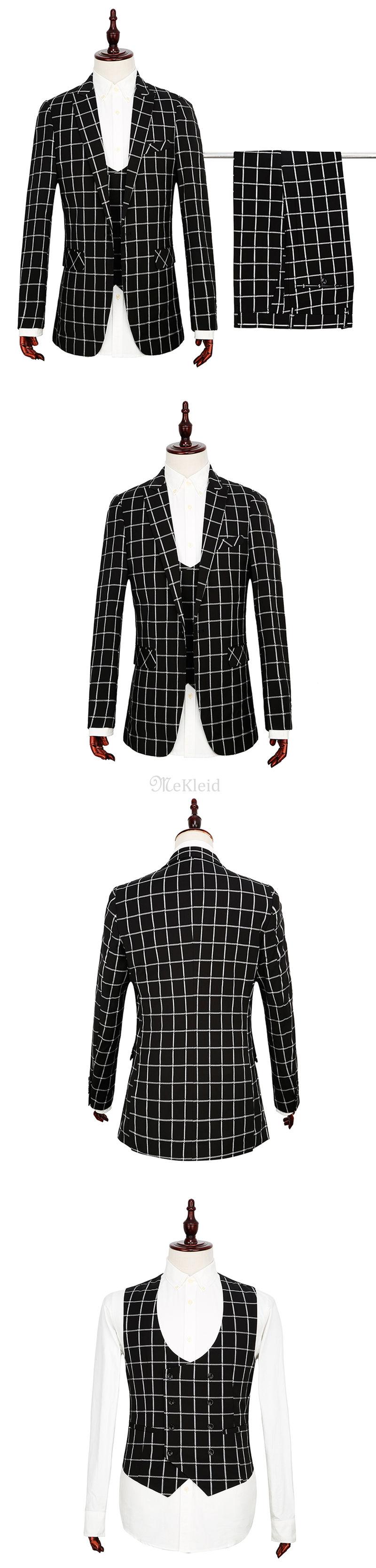 Männlichen Business Casual Plaid Anzüge Europa Hohe Qualität Männer Blazer