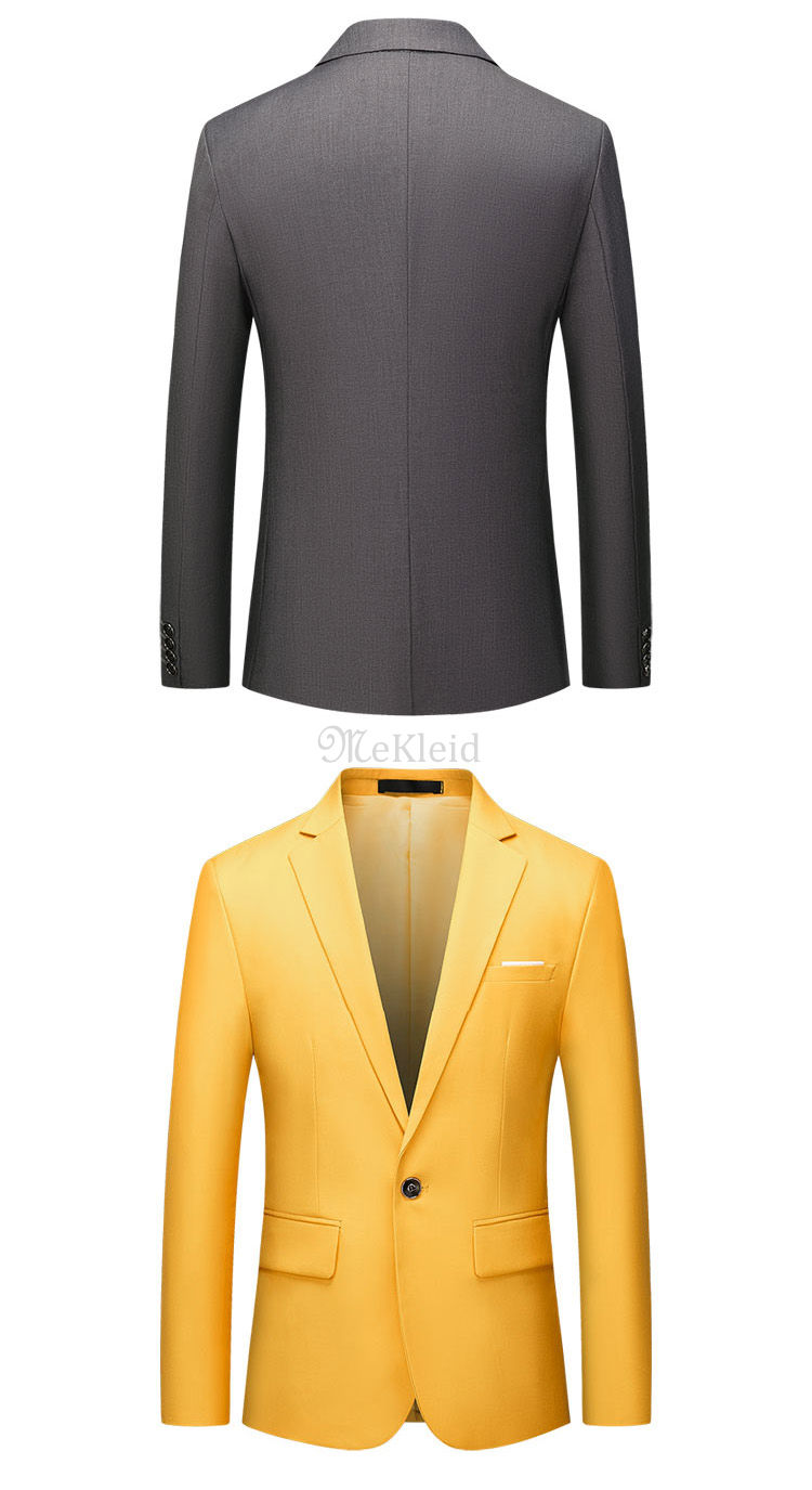 Mann Smart Einzigen Taste Blazer Slim Fit Büroarbeit Business Event