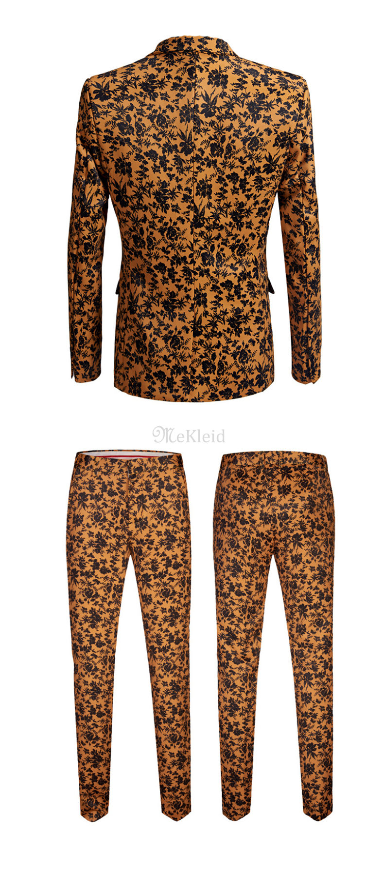 Anzüge Slim Fit Casual Nachtclub Einreiher Leopard Anzug