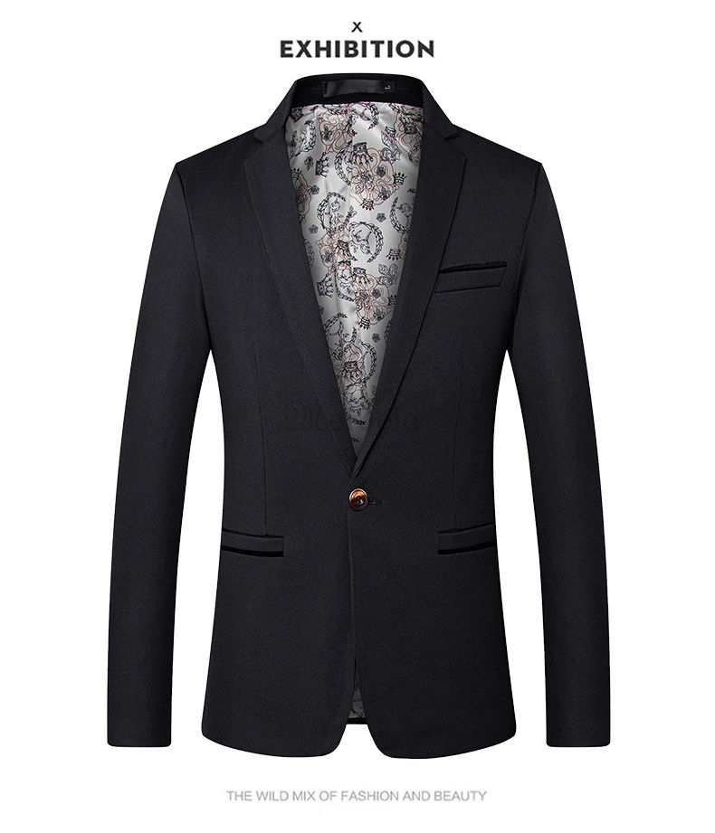 Männer Plus Größe Anzüge Blazer Slim Fit Jacke Mode Herbst