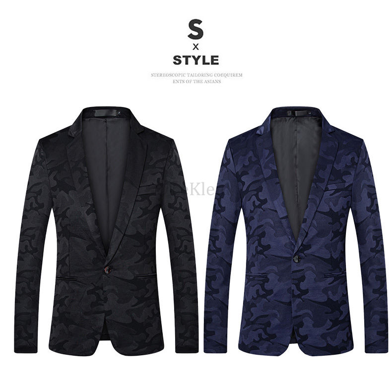 Männlichen Prom Smoking Blazer Slim Fit Männer Floral Männer Anzüge Gedruckt Blazer