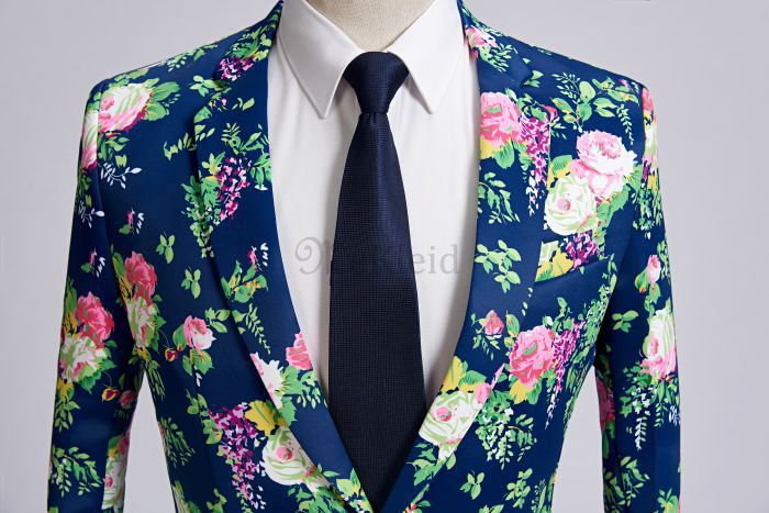 Anzüge Männer Anzug Koreanische Slim Fit Voller Hosen Blume