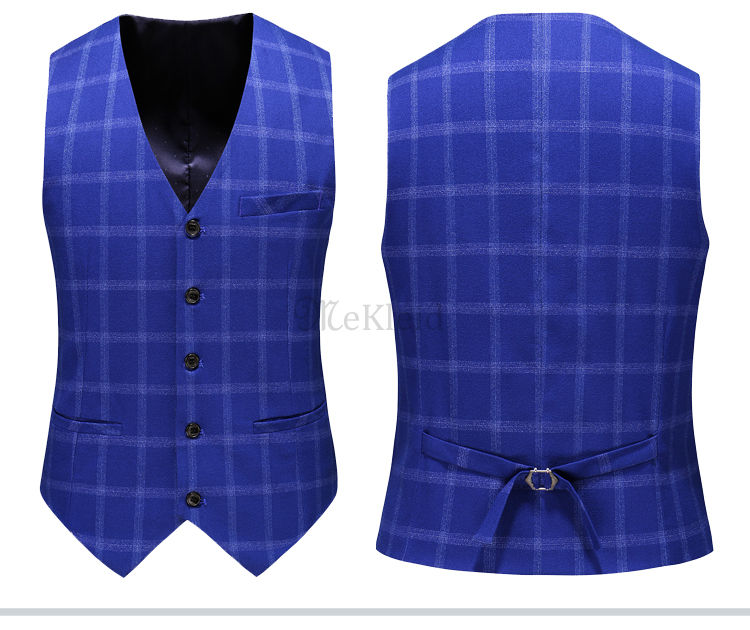 Asiatischen Jacke + Weste + Hose Blazer Herren Anzüge Für Hochzeit Herren Anzüge Plaid