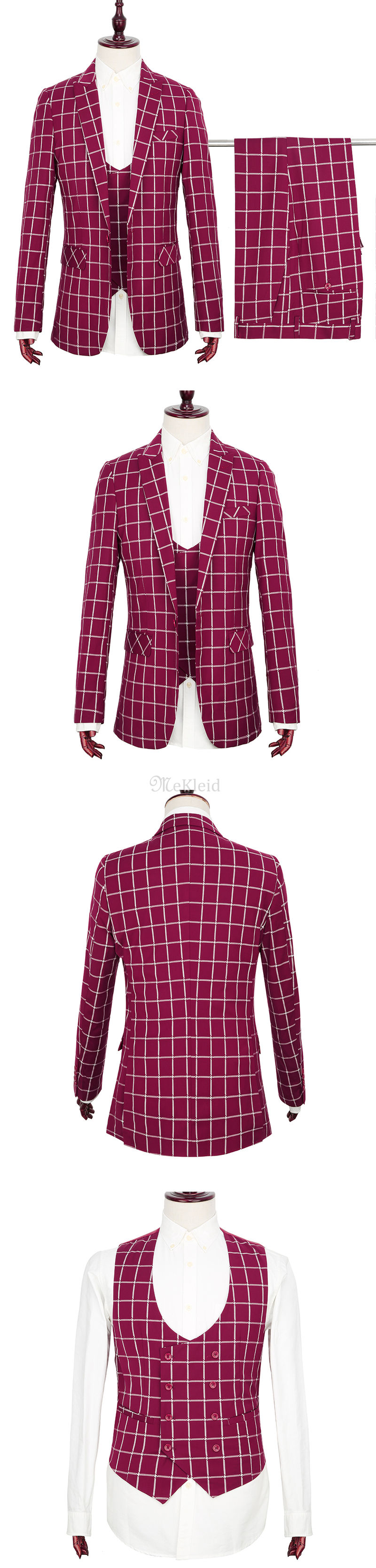 Männlichen Business Casual Plaid Anzüge Europa Hohe Qualität Männer Blazer