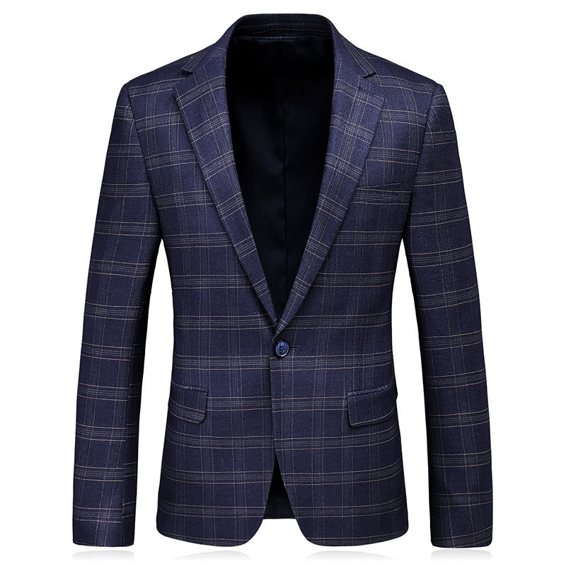 3 Stücke Plaid Herren Anzüge One Button Formalen Geschäfts