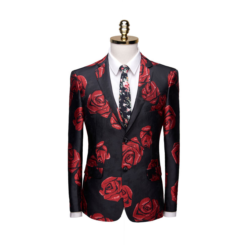 Party Muster Smoking Rose Hochzeit Anzüge Für Männer Männer Anzug Set 2 Stücke - Bild 3