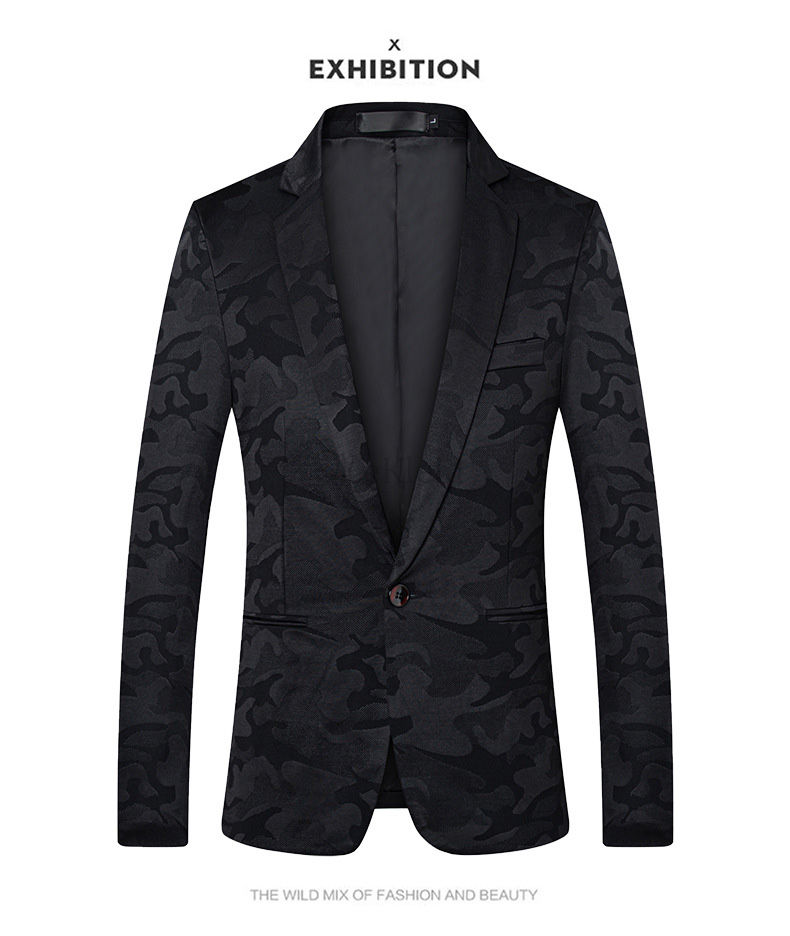 Männlichen Prom Smoking Blazer Slim Fit Männer Floral Männer Anzüge Gedruckt Blazer