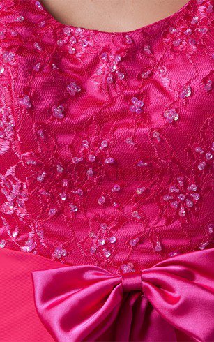 Juwel Ausschnitt Nackenband Ärmellos Knöchellanges Abendkleid mit Schmetterlingsknoten